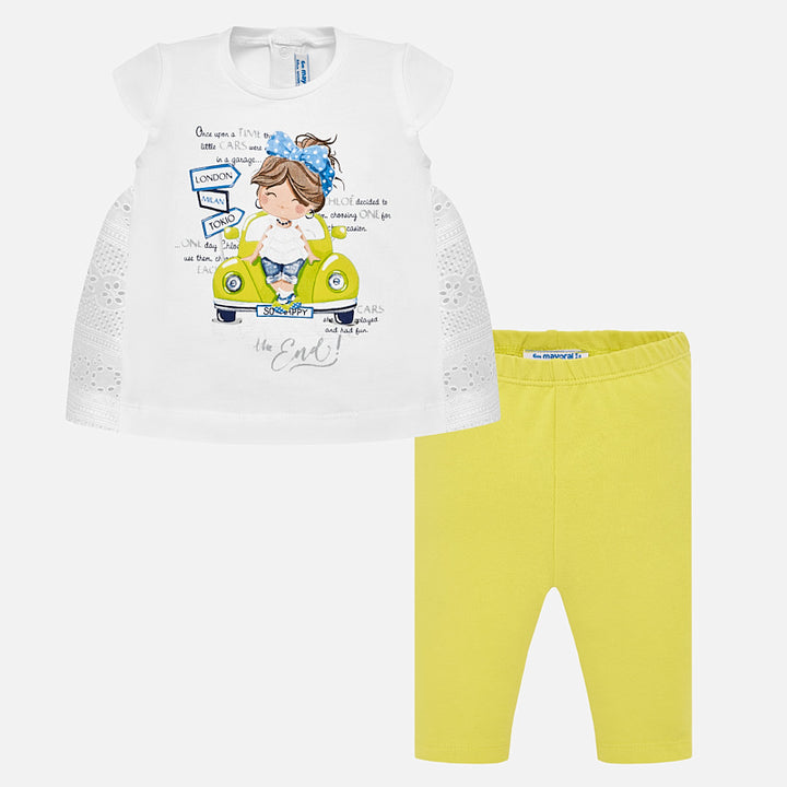 Mayoral Cute Baby Girls Legging Set 1750 Citron