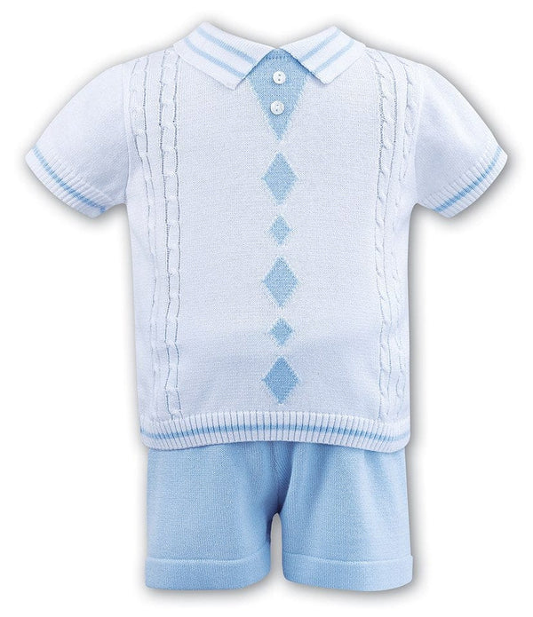 Sarah Louise Summer Fine Knitted Boys Short Set D09196