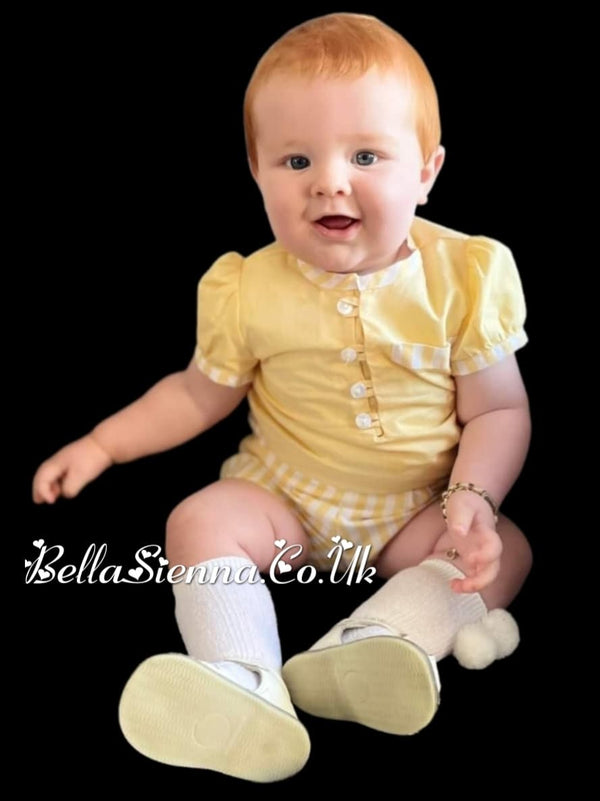Dbb Collection Yellow & White Boys Shorts Set - 10205 - Summer