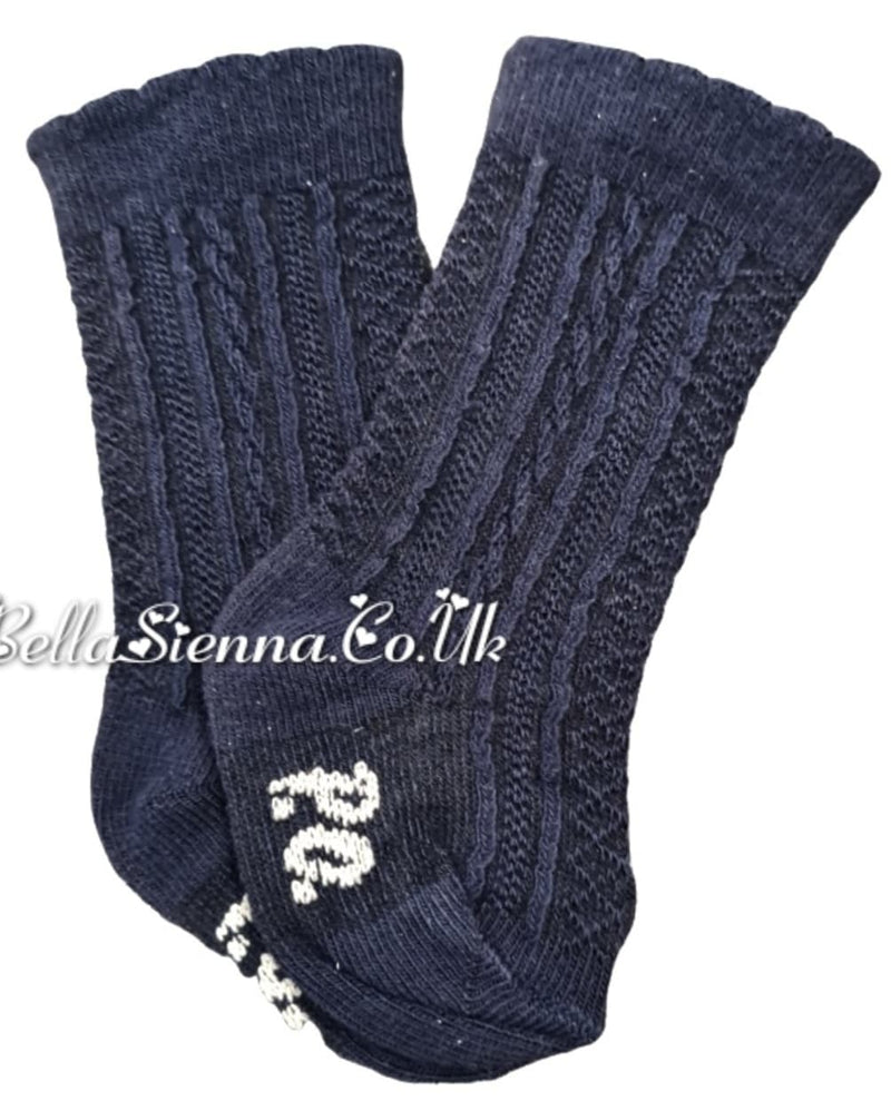 Pretty Originals Unisex Navy Blue Knee High Socks SP50201X
