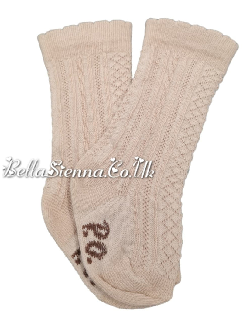Pretty Originals Unisex Beige/Camel Knee High Socks SP50201X