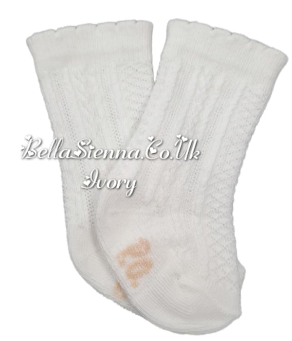 Pretty Originals Unisex Ivory Knee High Socks SP50201X
