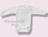 Rapife Ivory Long Sleeved Frill Collared Vest Bodysuit - 902