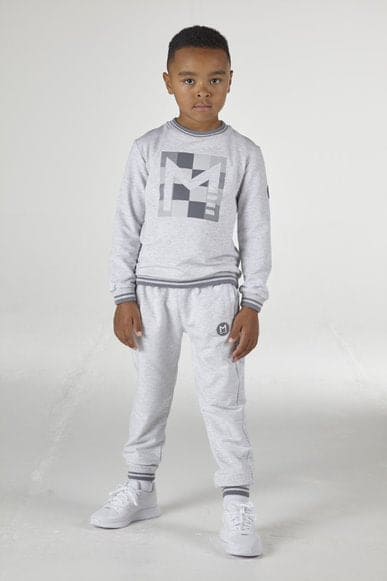 MiTCH -  Older Boys Tracksuit - Squares - Virginia - Grey Malange