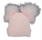 Bella Sienna Newborn Babies Pom Pom Pink Hat