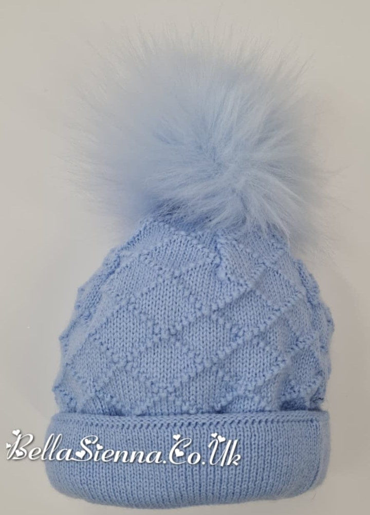 Little Nosh Unisex Grey Pom Hat