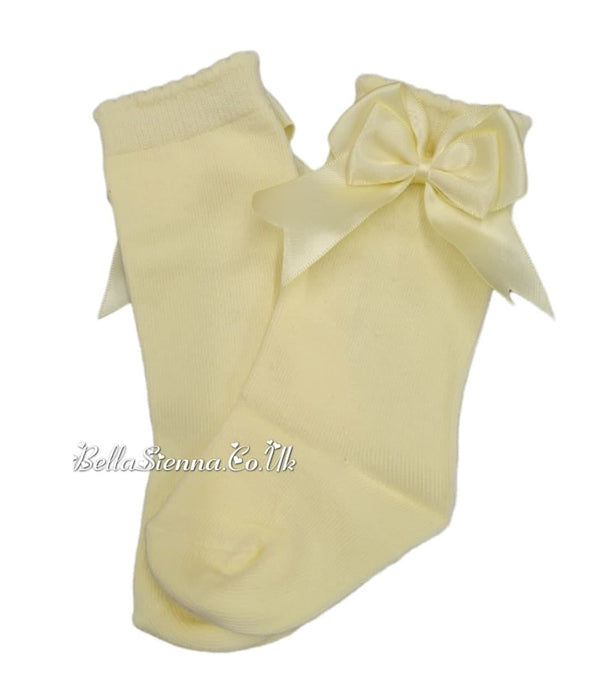 Guijarros Girls Lemon Bow Socks