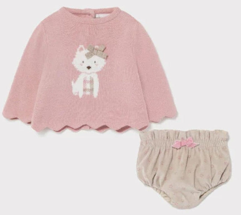 Mayoral Pink Kitty Jumper & Jam Pants Set Winter - 2224