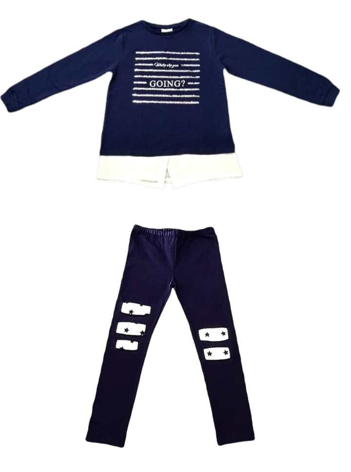 iDo Girls Stylish Sparkly Legging Set