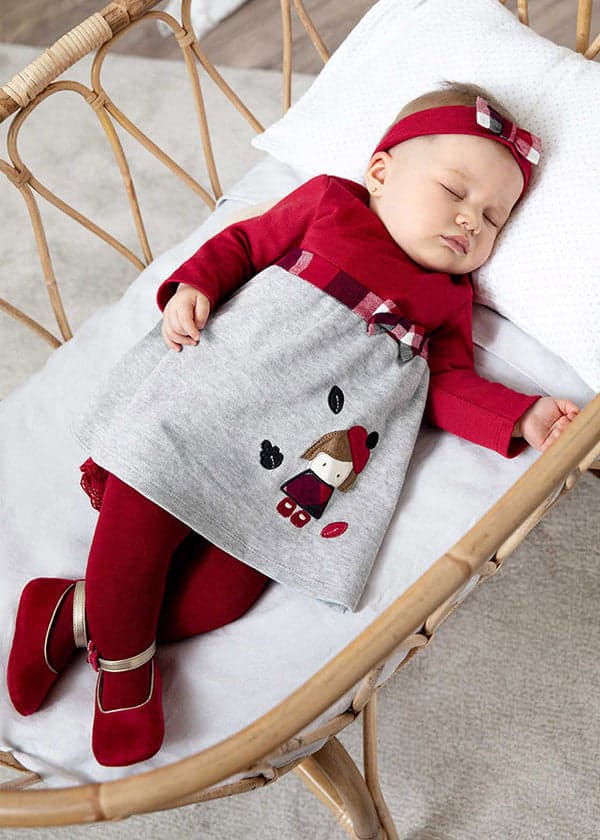 Mayoral* ECOFRIENDS dress and headband set for newborn girl - 2894