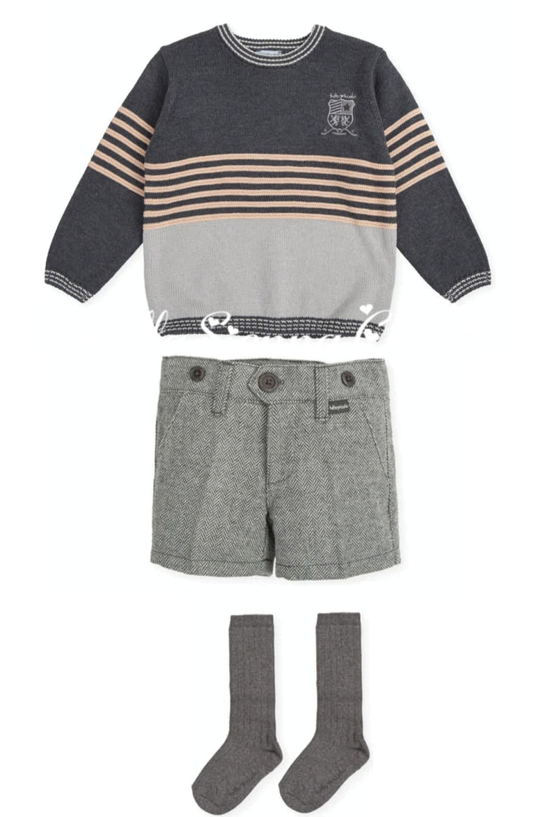 Tutto Piccolo Boys Jumper, Shorts & Socks Set - 4830