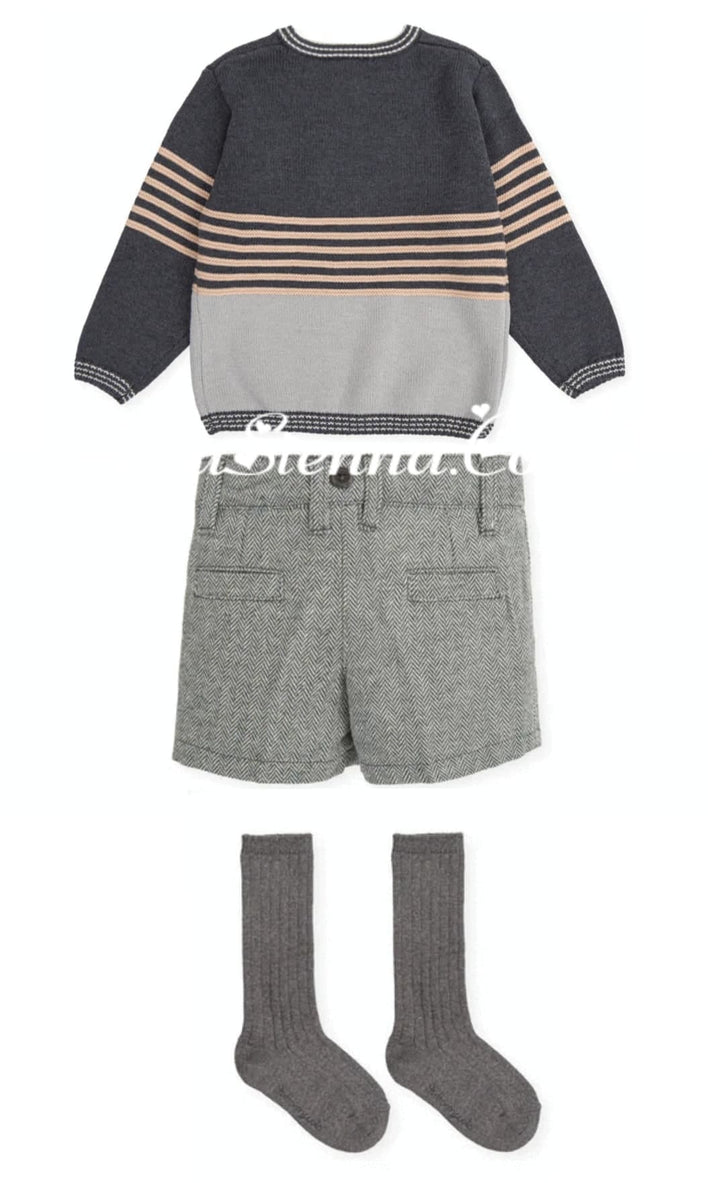 Tutto Piccolo Boys Jumper, Shorts & Socks Set - 4830