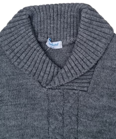 Babine Boys Grey Smart Knitted Jumper 1912602