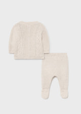 Mayoral ECOFRIENDS leg warmer hat and cardigan set for newborn boy 2508