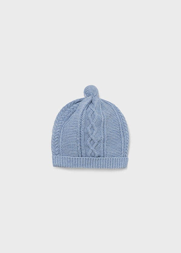 Mayoral ECOFRIENDS leg warmer hat and cardigan set for newborn boy 2508 Nube
