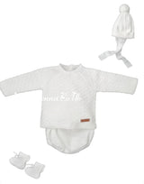Mac ilusion White Unisex Four Piece Knitted Outfit - 8628 - Blanco