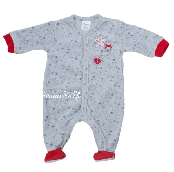 Tutto Piccolo Unisex Christmas Velour Babygrow