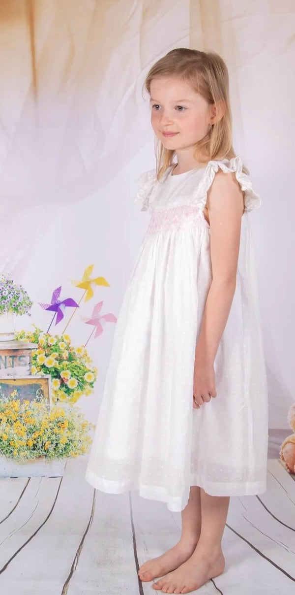 Beau Kid Traditional Girls Smocked Nightdress And Dressing Gown Set