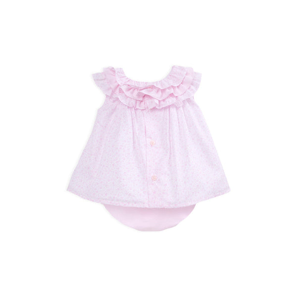 Tutto Piccolo Pretty Pink Floral Dress & Pants Set - 3225