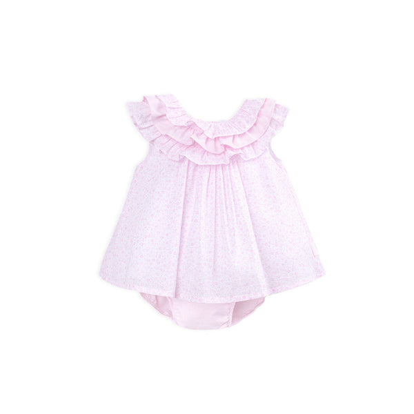 Tutto Piccolo Pretty Pink Floral Dress & Pants Set - 3225