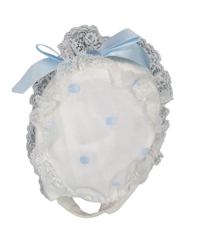 Dolce Petit Ivory Blue Ribbon Baby Girls Dress Set With Lace 2014VGB
