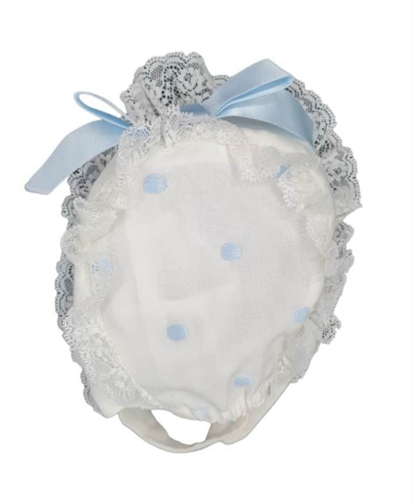 Dolce Petit Ivory Blue Ribbon Baby Girls Dress Set With Lace 2014VGB
