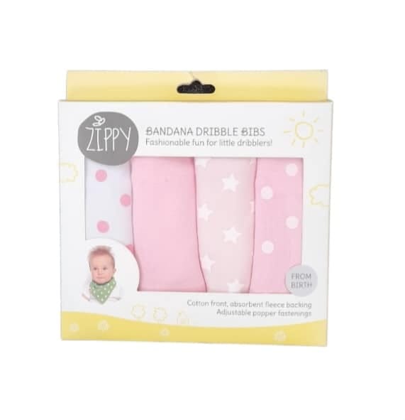Zippy Girls Bandana Dribble Bibs