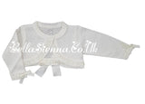 Pretty Originals Girls Ivory Bow Cardigan