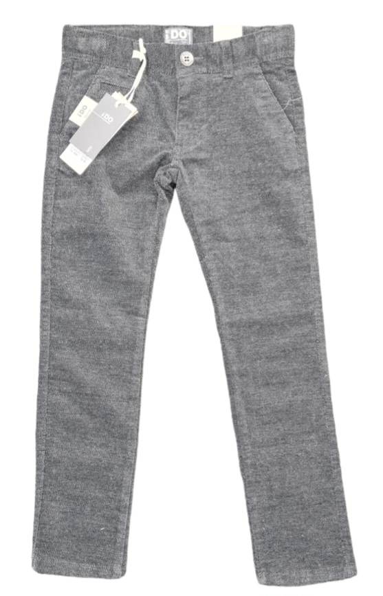 iDO Boys Dark Grey & Black Soft Touch Slim Fit Trousers - T758
