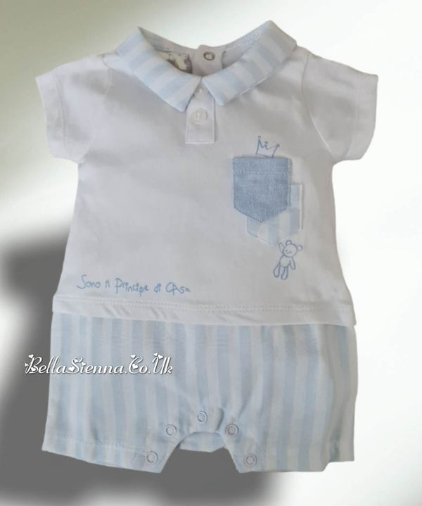 iDo Baby Boys Little Romper With Collar 8023