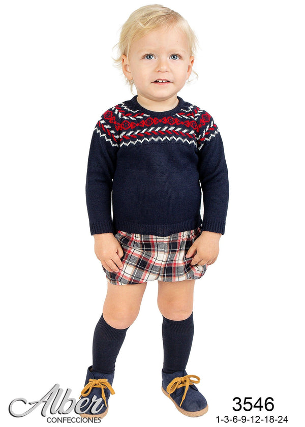 Alber Boys Two Piece Set - Jumper & Shorts - 3546
