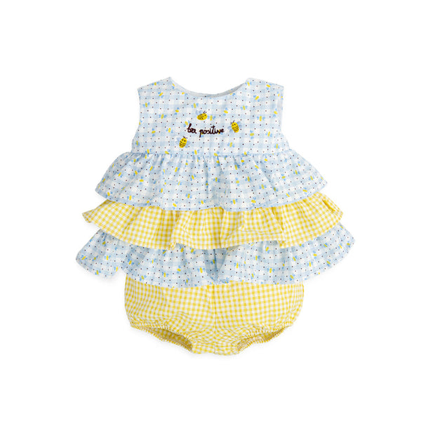 TUTTO PICCOLO TWO PIECES SET SKY BLUE AND YELLOW - 3682