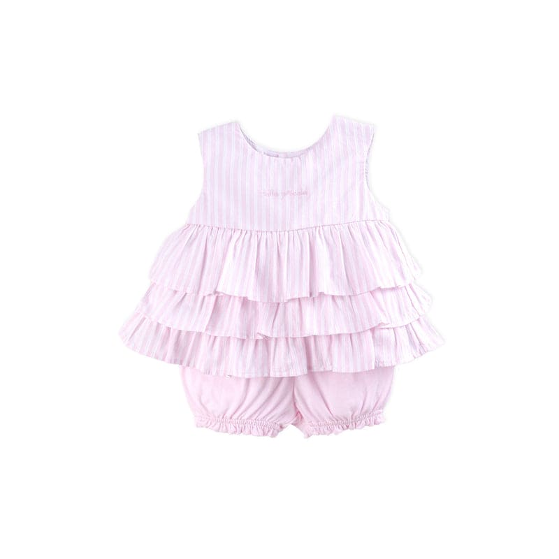 Tutto Piccolo Two Piece Set - Pink Stripe - 3690