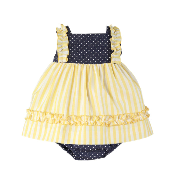 Miranda Yellow & Navy Dress & Pants Set - 39 VB