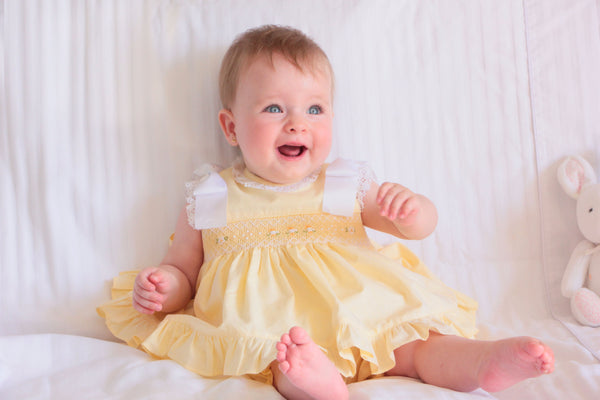 Pretty Originals Lemon Smocked Dress, Bloomers & Headband - MT02113