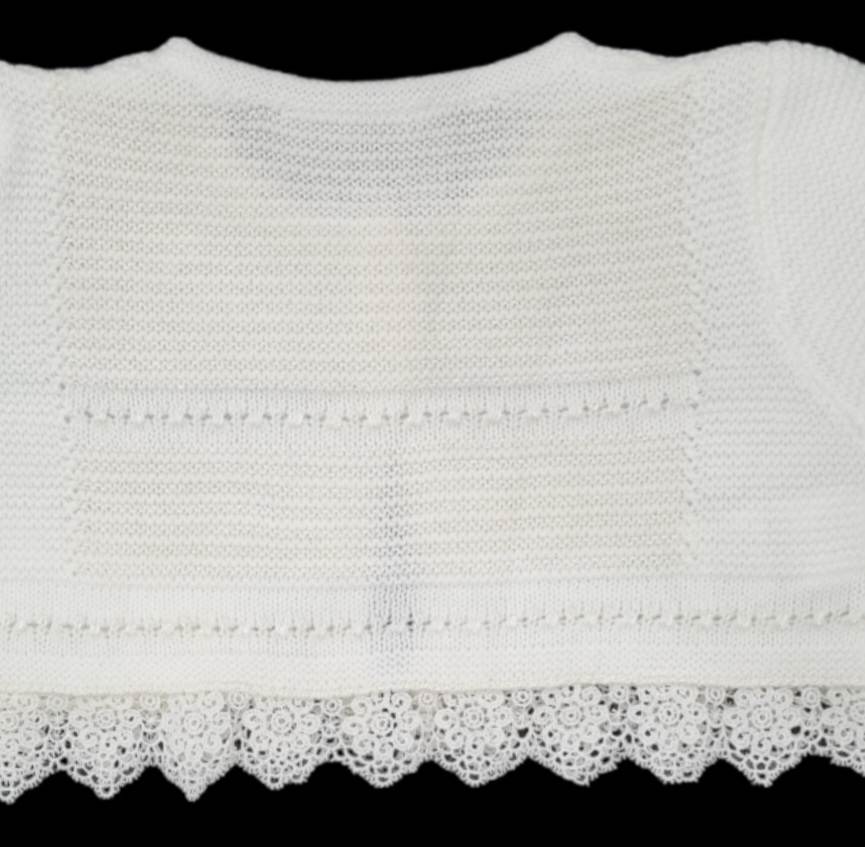Martin Aranda Ivory Girls Lace Cardigan