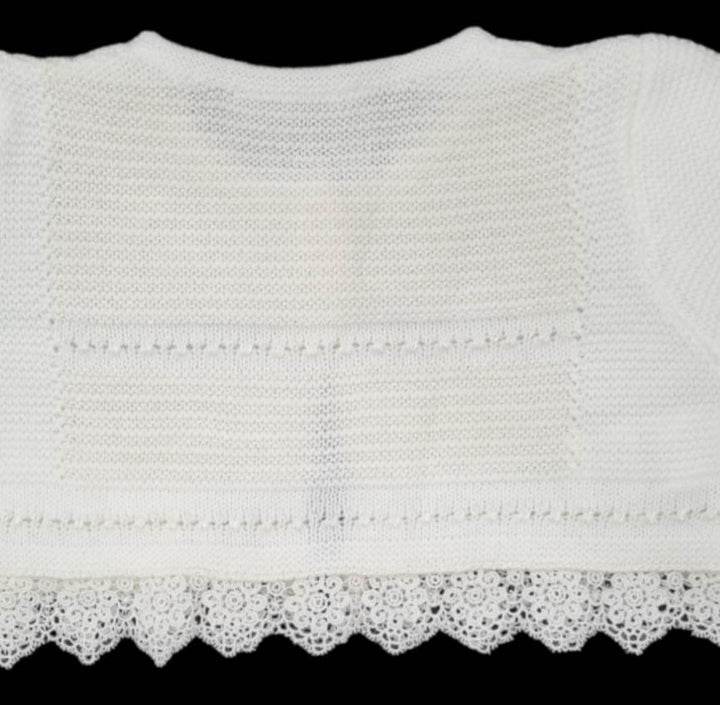 Martin Aranda Ivory Girls Lace Cardigan