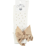 A Dee Portia Diamante Knee High Bow Socks - W222915