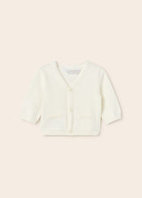 Mayoral Ivory Sustainable cotton cardigan newborn
