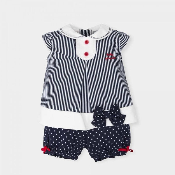 Tutto Piccolo Girls Red,White And Blue two Piece Set 4589
