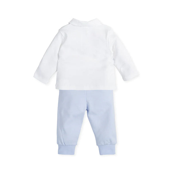 Tutto Piccolo Two Piece Tracksuit - Baby Blue & White  - 4590