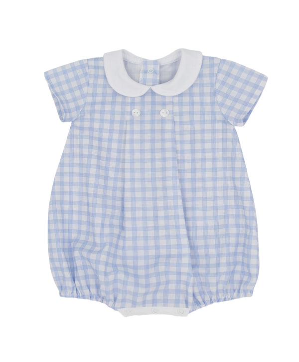 Rapife Boys Blue & White Check Romper - 4908