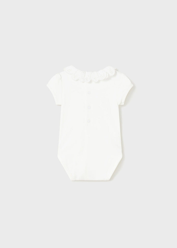 Mayoral Sustainable cotton bodysuit newborn 1733 White