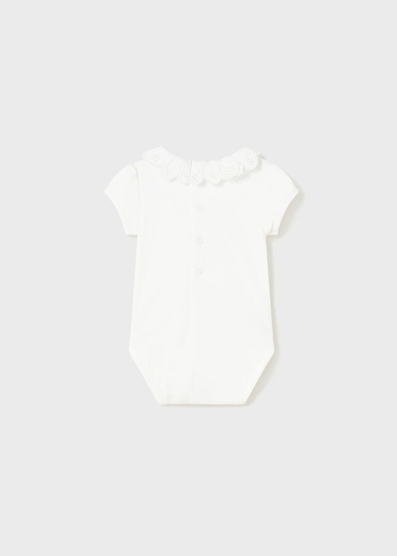 Mayoral Sustainable cotton bodysuit newborn 1733 White