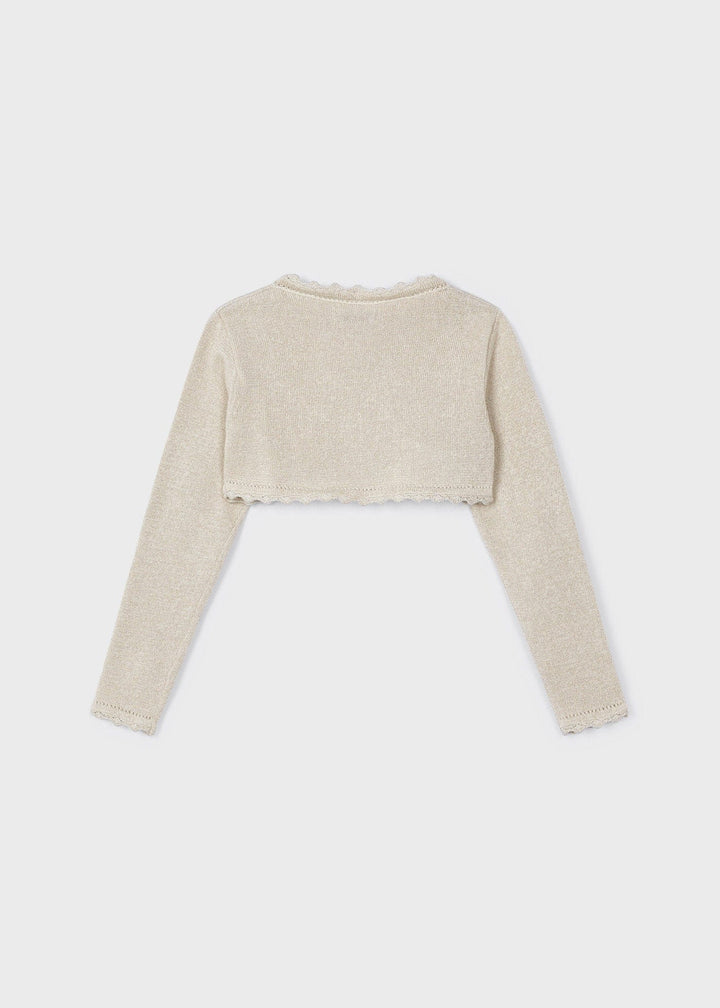 Mayoral Champagne Sustainable cotton cardigan girl - 320 - 72 Champan