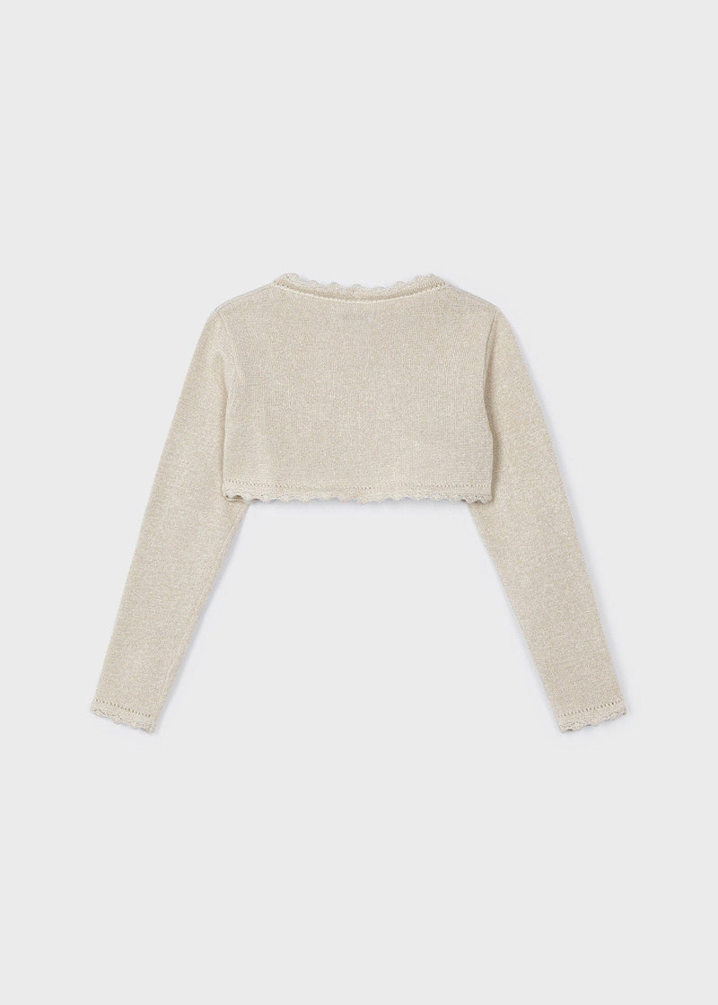 Mayoral Champagne Sustainable cotton cardigan girl - 320 - 72 Champan