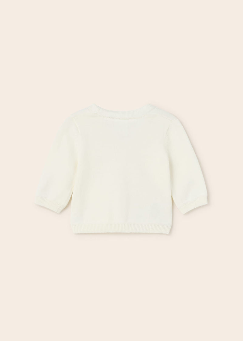 Mayoral Ivory Sustainable cotton cardigan newborn
