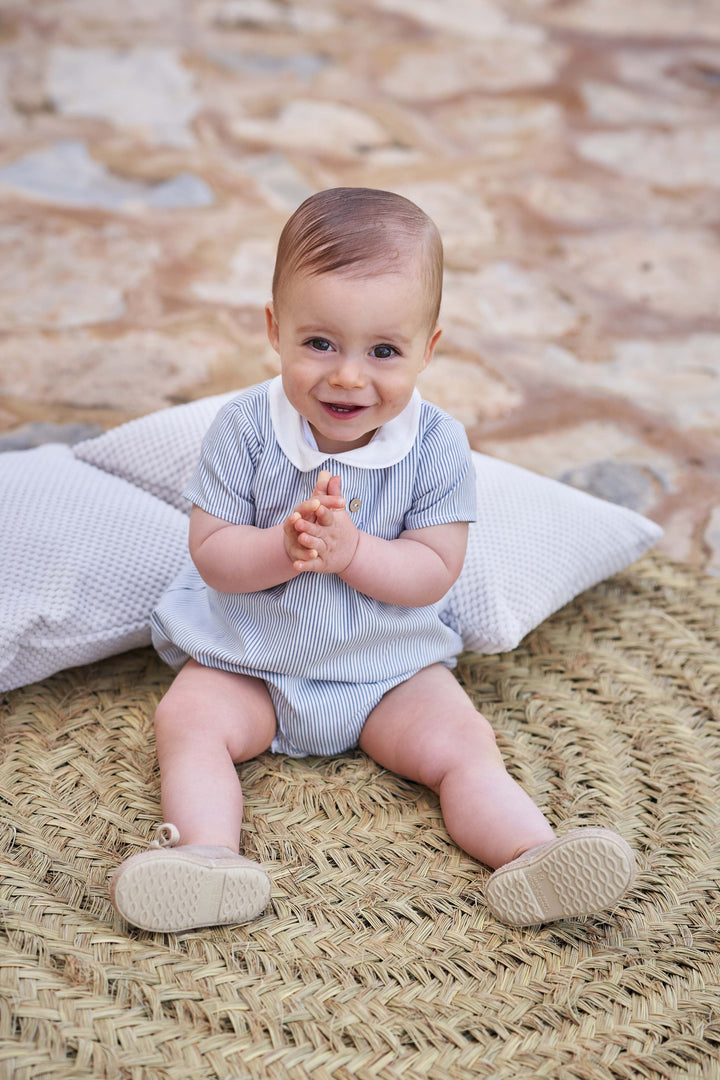 Rapife Boys Navy Stripe Romper - 5257