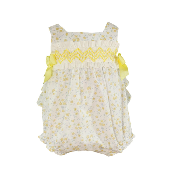 Miranda Lemon & White Smocked Romper - 0053 P