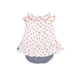 Tutto Piccolo Strawberry Print Dress & Pants Set - 5788